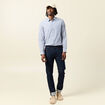 Chemise manches longues bleu marine homme