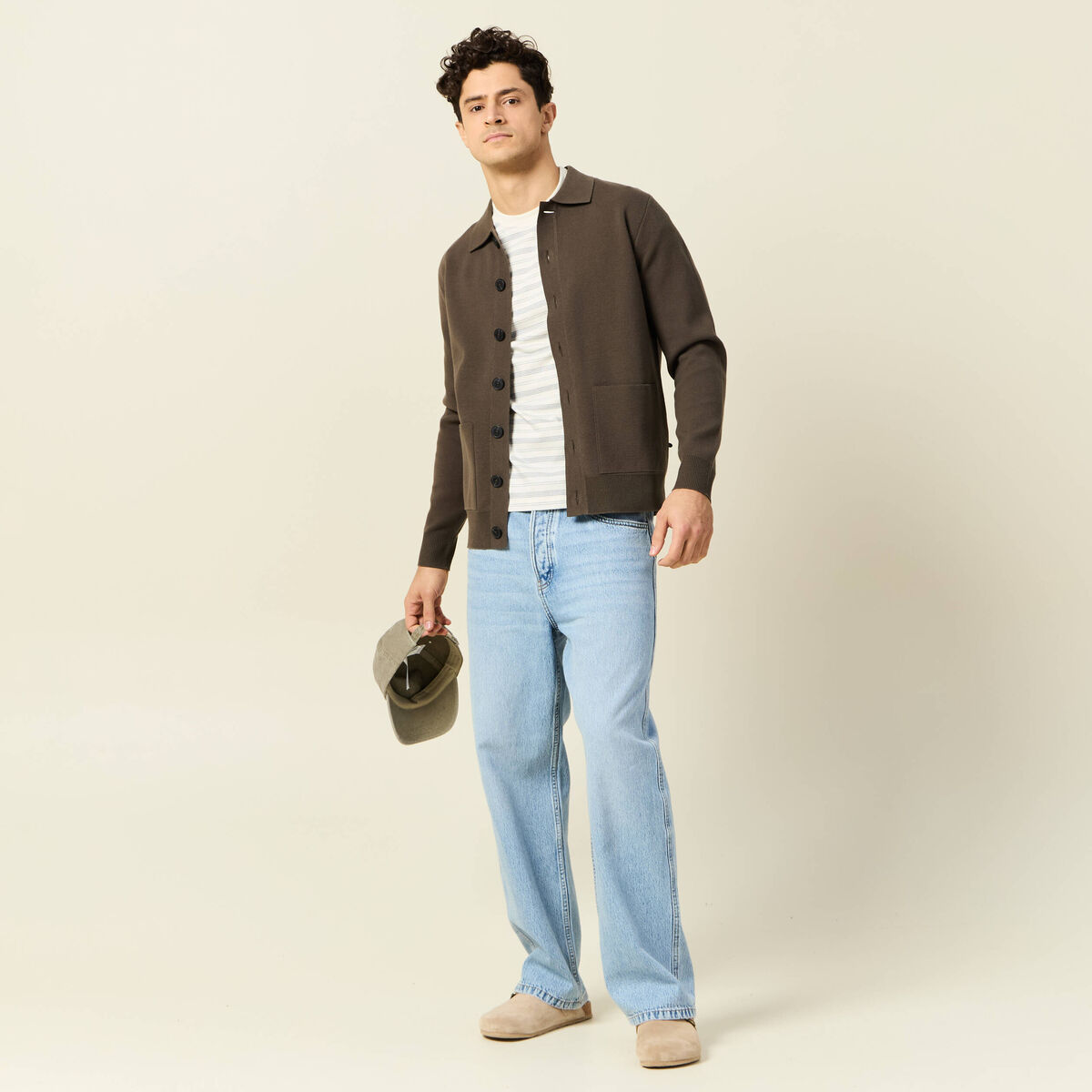 T-shirt manches courtes ecru homme