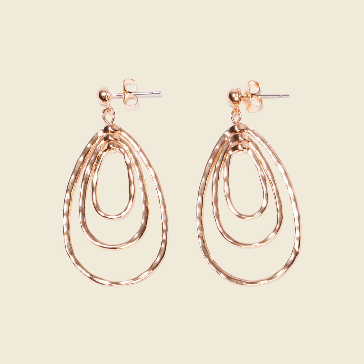Boucles d'oreilles pendantes couleur or femme