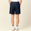 Bermuda droit pinces en jean denim brut femme