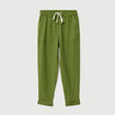 Pantalon taille standard vert olive femme