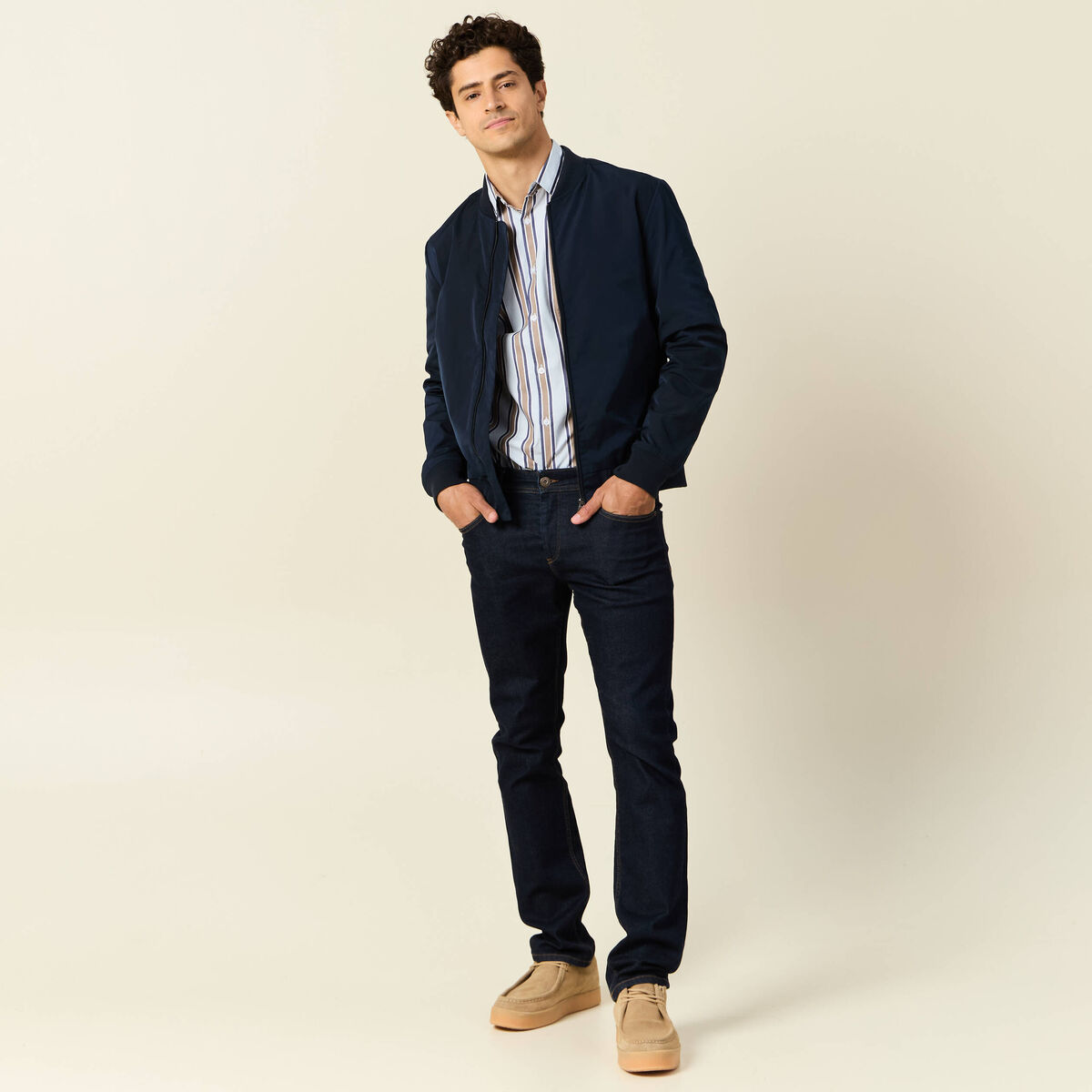 Chemise manches longues bleu ciel homme