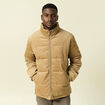 Doudoune col montant manches longues beige homme