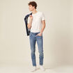 Jeans homme slim effet used denim double stone homme