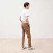 Chino coupe droite longueur 32 marron homme