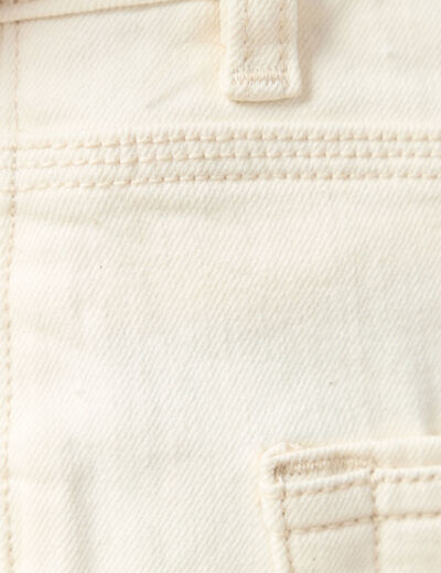 Jeans straight 5 poches ecru homme