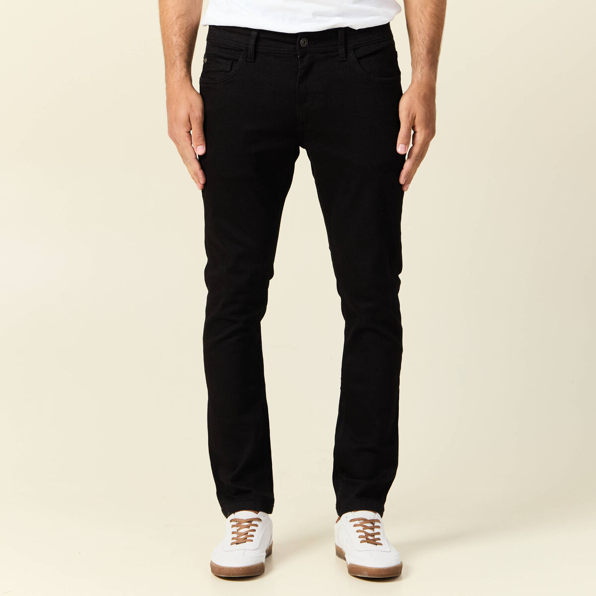 Jeans slim longueur 30 denim noir homme