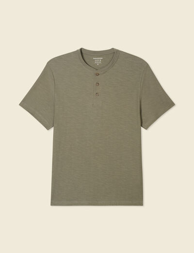 T-shirt manches courtes vert kaki homme