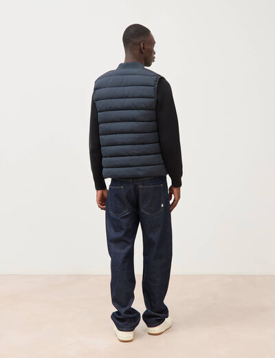 Doudoune courte sans manches bleu marine homme