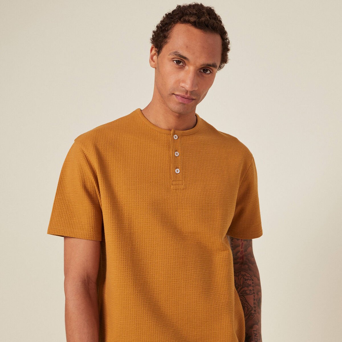 T-shirt éco-responsable camel homme