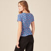 T-shirt manches courtes bleu femme