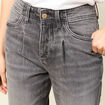 Pantalon mom taille haute 7/8&egrave;me denim denim gris femme
