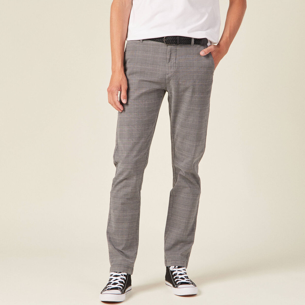 Pantalon chino straight ecru homme