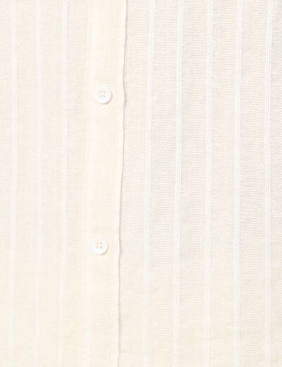 Chemise manches courtes ecru homme