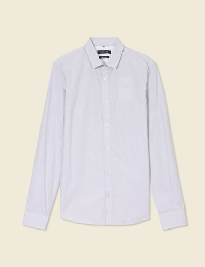 Chemise manches longues blanc homme