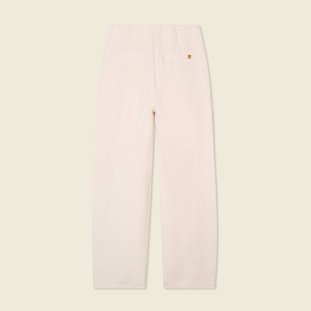 Pantalon large à pinces sable femme
