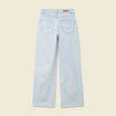 Jeans large taille haute denim snow bleu femme