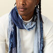 Foulard froissé bleu marine homme