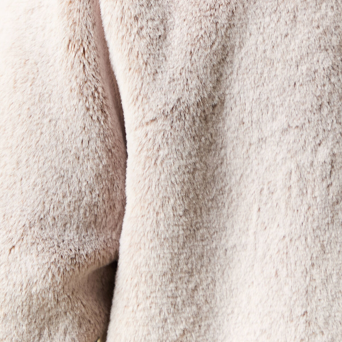 Manteau droit court col classique beige femme