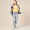 Sweat éco-responsable jaune fluo femme