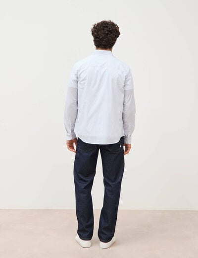 Chemise col classique manches longues gris fonc&eacute; homme