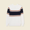 Pull manches longues fabriqué en France ecru homme
