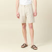 Bermuda droite &agrave; coulisse beige homme