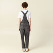 Salopette en jean denim gris femme