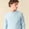 Pull fin col rond manches longues bleu ciel homme