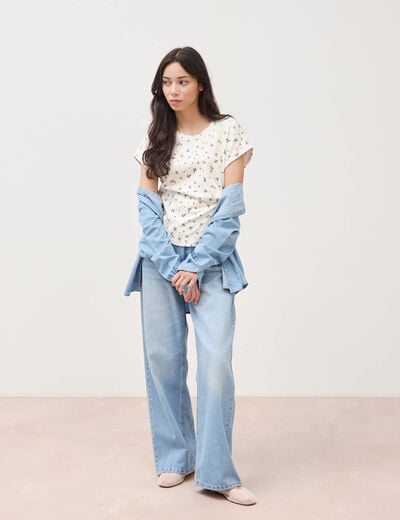 T-shirt en coton blanc femme