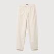 Pantalon large en velours ecru homme