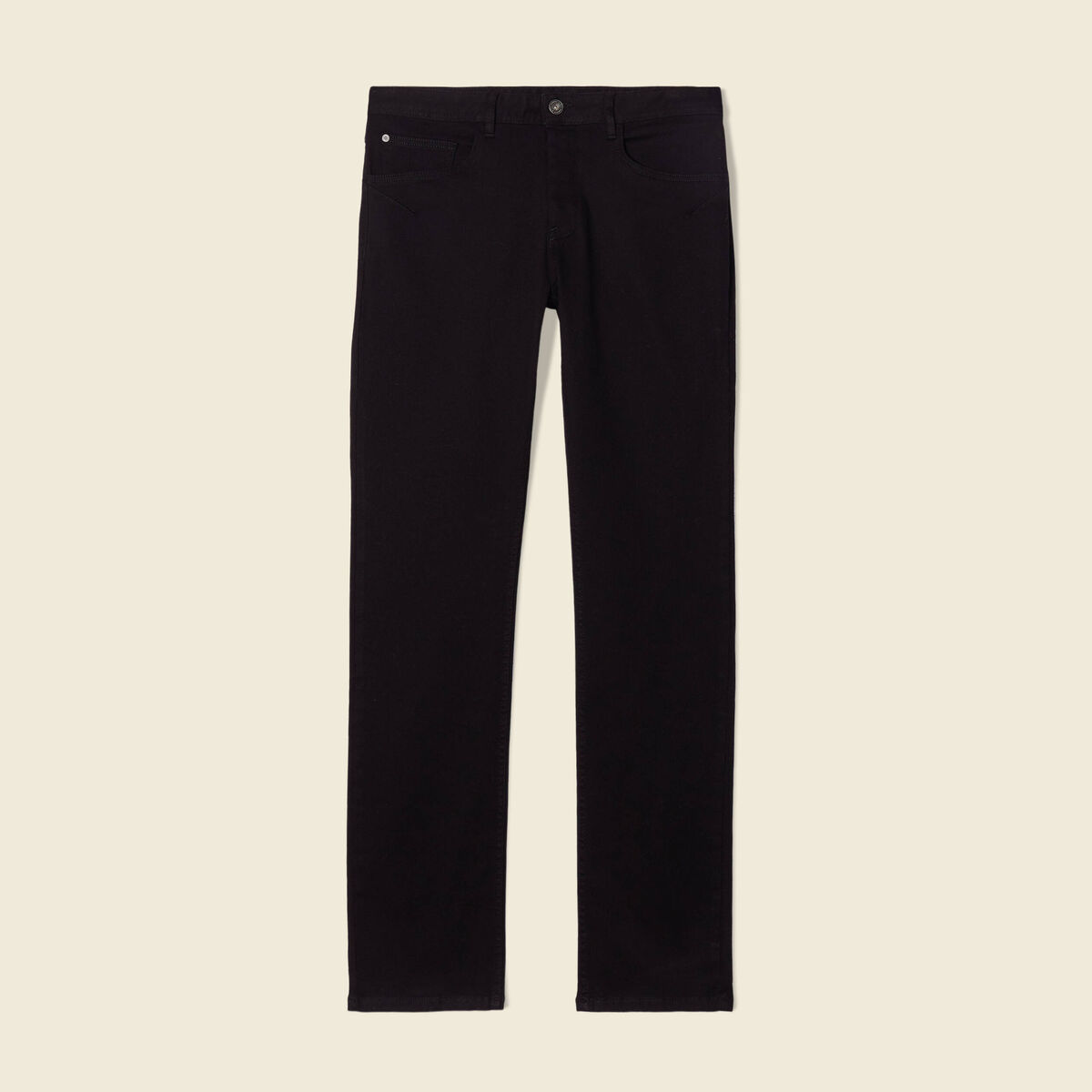 Jeans regular denim noir homme
