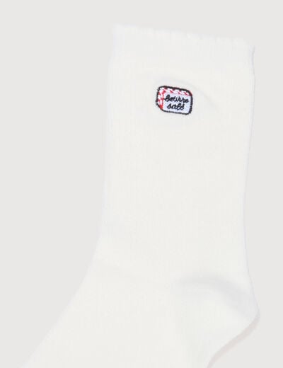 Chaussettes ecru femme