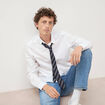 Chemise manches longues blanc homme