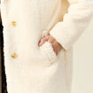 Manteau long laine mouton creme femme
