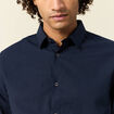 Chemise manches longues bleu marine homme