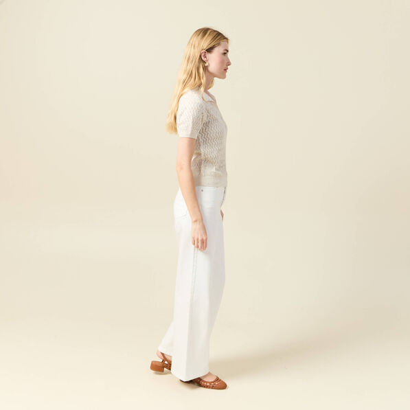 pull manches courtes creme femme Pull manches courtes creme femme