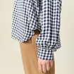 Blouse manches longues bleu marine femme