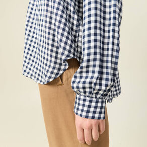 Blouse manches longues bleu marine femme