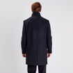 Pardessus droit boutonné gris foncé homme
