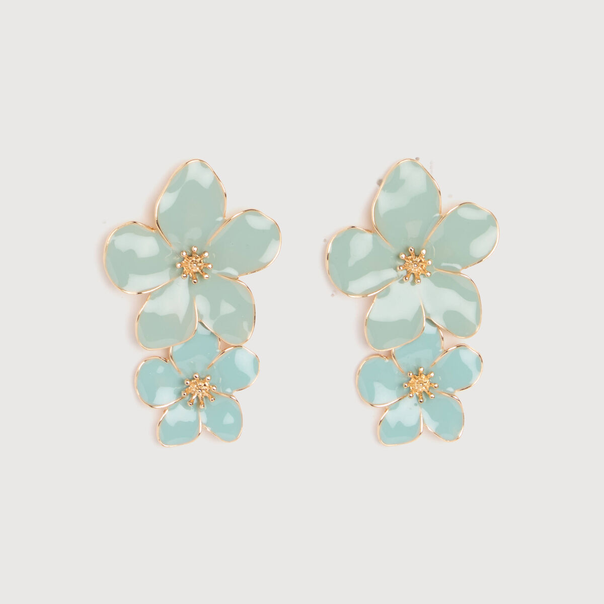 Boucles d'oreilles vert pastel femme