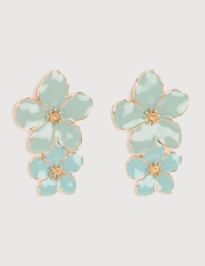 Boucles d'oreilles vert pastel femme