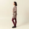 Veste blazer double boutonnage beige femme