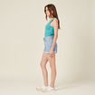 Débardeur bretelles larges bleu turquoise femme