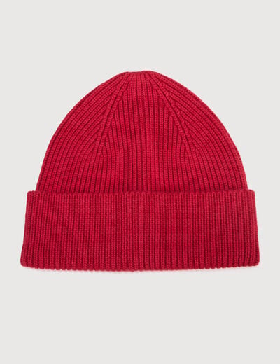Bonnet rouge fonc&eacute; homme