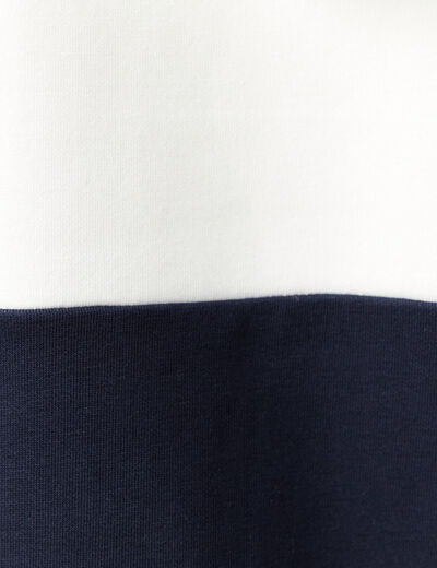 Sweat à capuche manches longues ecru homme