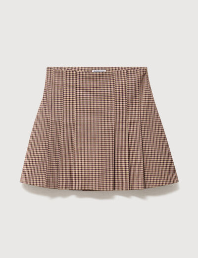 Mini-jupe doubl&eacute;e ficelle femme