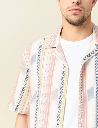 Chemise manches courtes bleu foncé homme