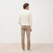 Jeans straight longueur 34 denim denim beige homme