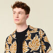 Chemise manches courtes noir homme